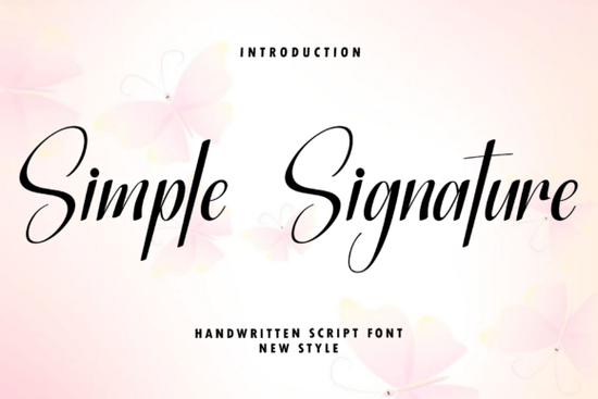 Simple Signature Font